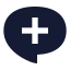Comment Add icon with solid sharp style